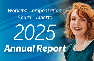 Feature image for the 2025 annual report. A woman in short hair smiling.