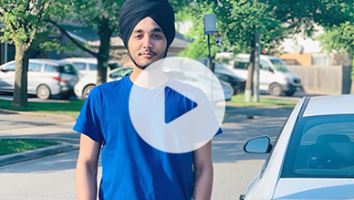 A video thumbnail shows Davinder.